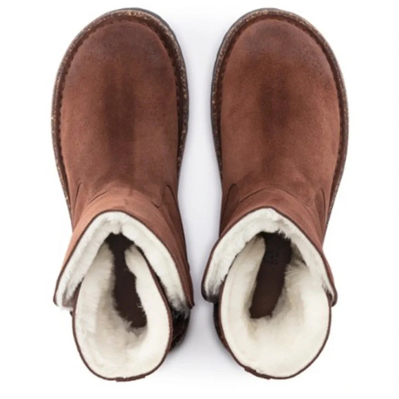 Birkenstock Womens' EU 36 Size 5-5.5 Upsalla Shearling Boots Espresso NWT - Picture 4 of 8